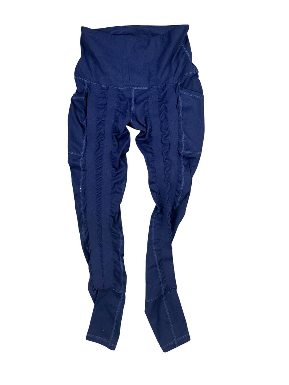 SweetFlexx Full Length High Rise Pockets Resistance Leggings Navy NWOT — Size 6